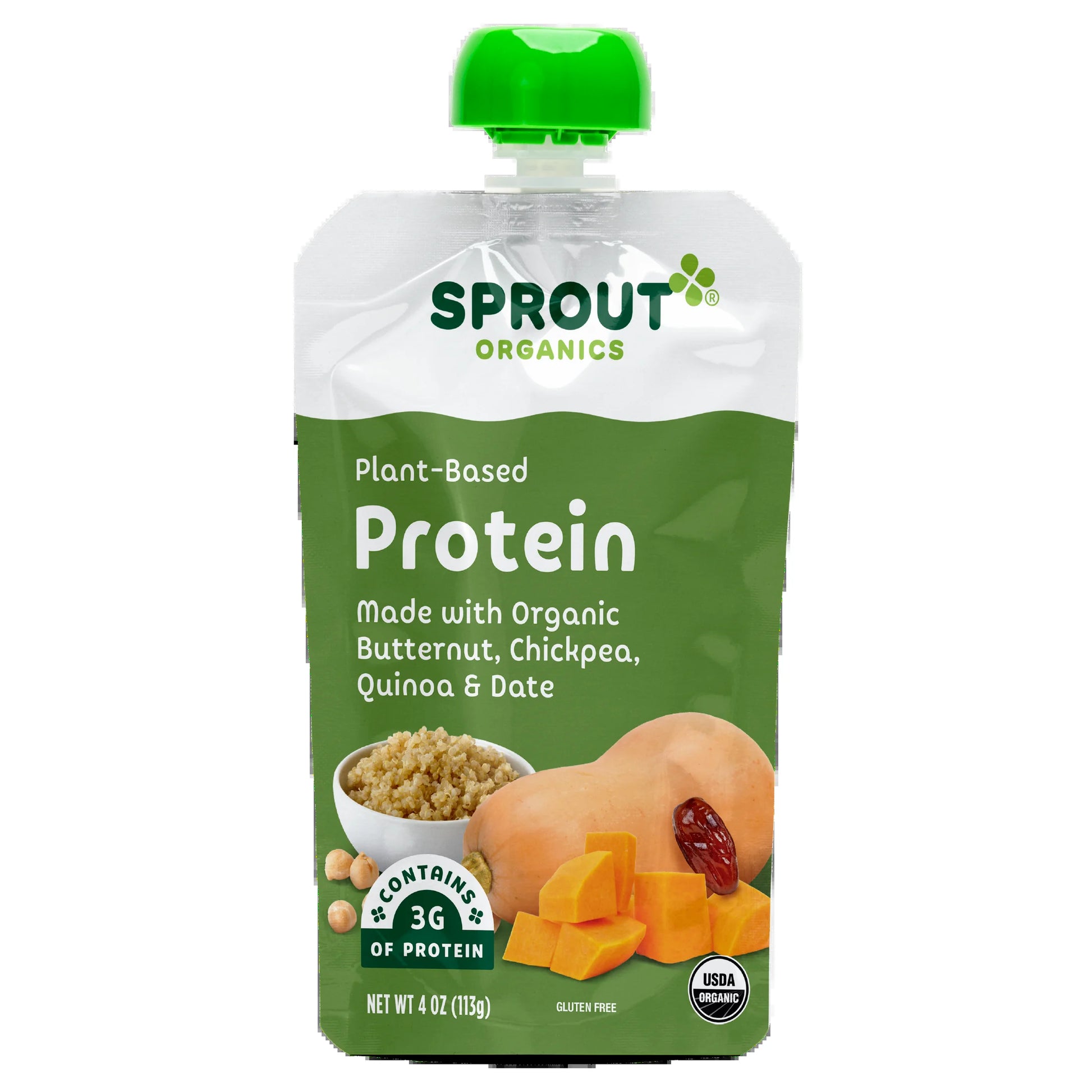 Stage 3 Baby Food, Organic Butternut, Chickpea, Quinoa & Dates, 4 Oz Pouches (6 Pack)