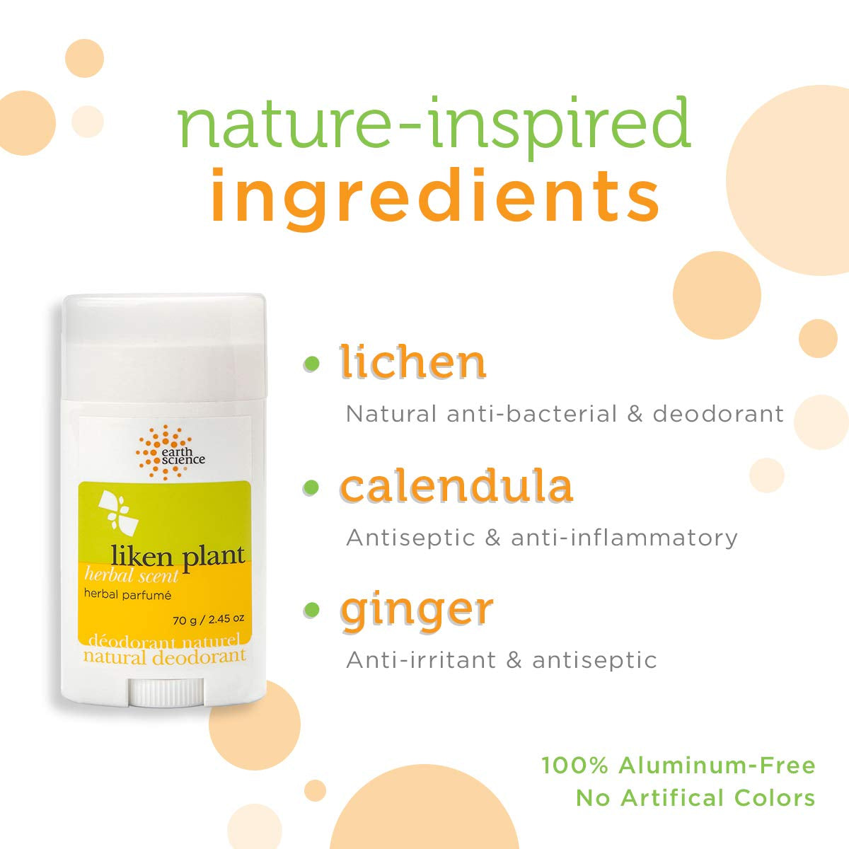 - All-Natural Aluminum Free Herbal Scented Lichen Plant Deodorant (2Pk, 2.45 Oz.)