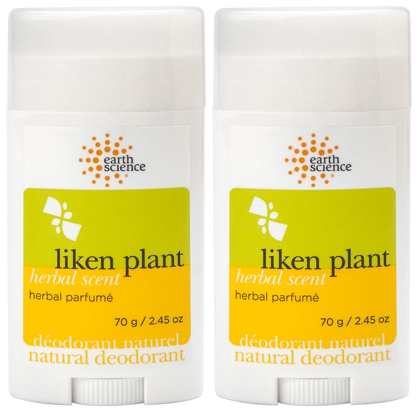 - All-Natural Aluminum Free Herbal Scented Lichen Plant Deodorant (2Pk, 2.45 Oz.)