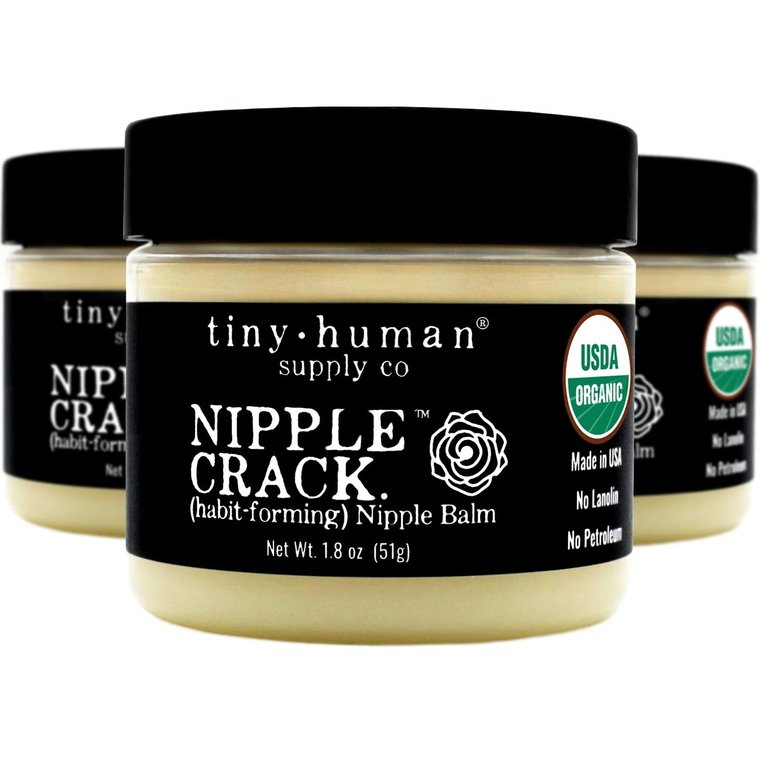 Organic Nipple Cream, Nipple Crack (3 Pack), Lanolin-Free Breastfeeding Nipple Balm,  Supply Co