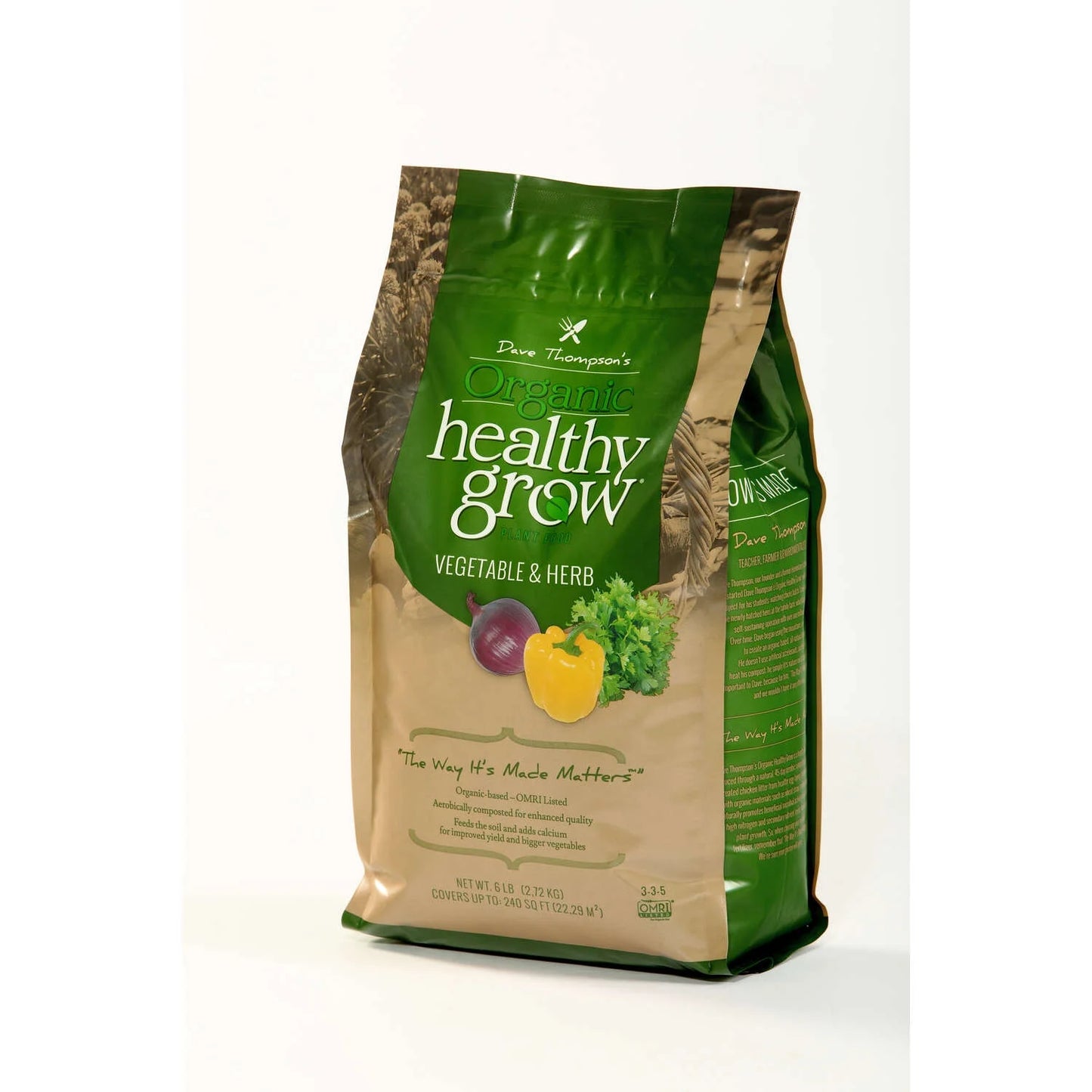 Organic  Vegetable and Herb Garden Plant Food Fertilizer, 3-3-5, 6 Lb Bag