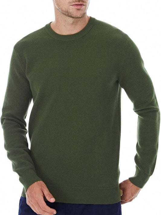 Men'S Organic Cotton Ottoman Stitch Midweight Crewneck Sweater