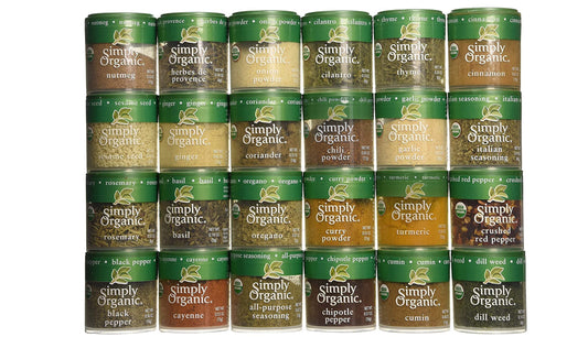 Simply Organic 24 Ultimate Organic Starter Spice Gift Set 24 Piece Assortment